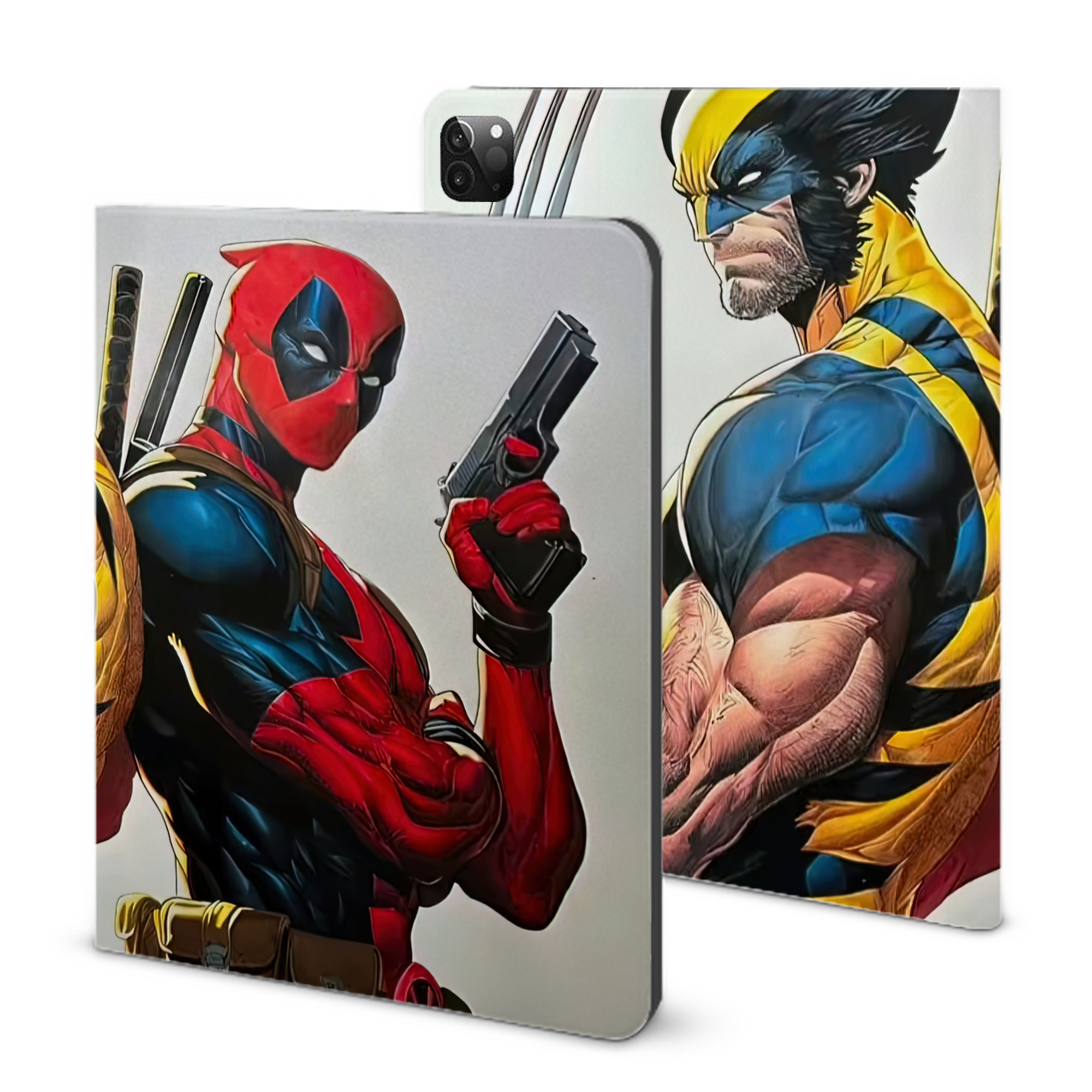 （画像用） Deadpool デッドプール IPadケース ペンホルダー付き ブックスタイルデザイン